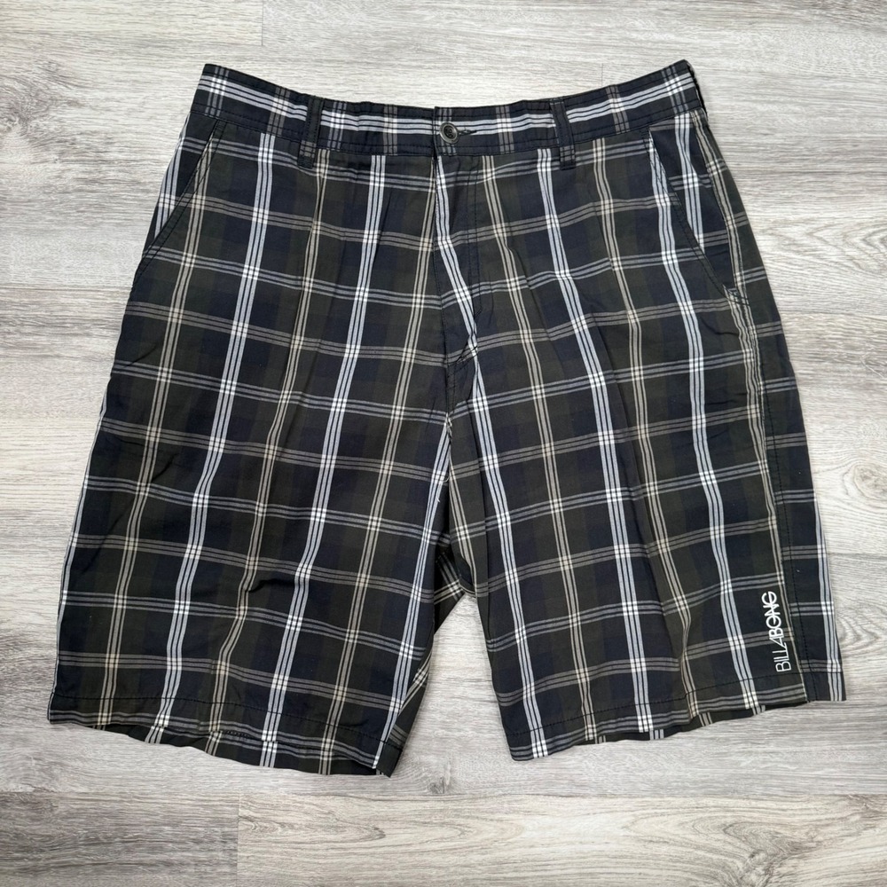 Billabong‎ Plaid Shorts Mens Size 36 Surf Casual Outdoors Built to Thrash
